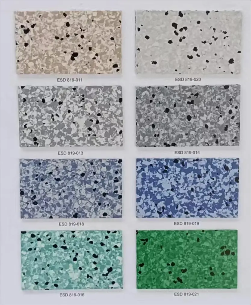 Fixed Competitive Price Esd Tile - 20m length Anti-static homogeneous vinyl flooring roll – Linsu detail pictures