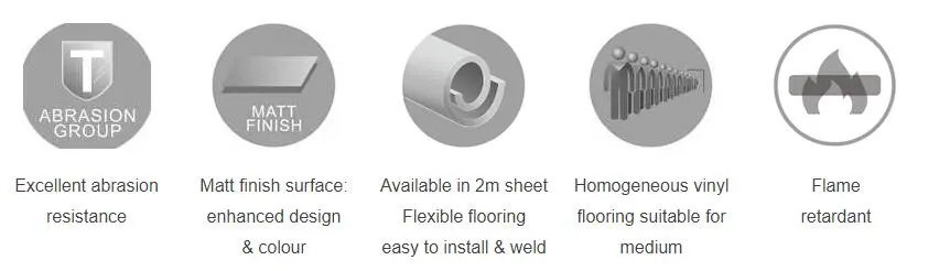 Fanjingshan antibacterial homogeneous vinyl floor