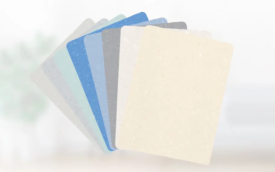 Compacted homogeneous floor covering